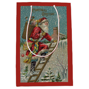 Bolsa De Regalo Mediana El victoriano Santa Claus te envía a los Navidades