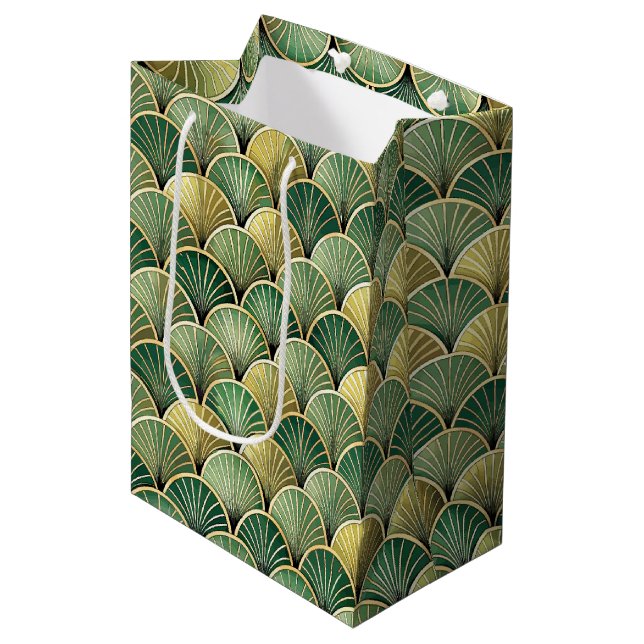 Bolsa De Regalo Mediana Elegant Art Deco tiled pattern (Angulo Anverso)