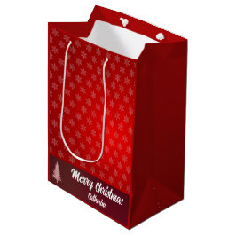 Bolsa De Regalo Mediana Elegant Chic Cute Modern Festive Red and White