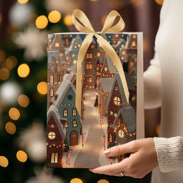 Bolsa De Regalo Mediana Elegant Christmas Whimsical Village | Gift Bag
