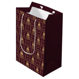 Bolsa De Regalo Mediana Elegant Gold Nutcracker Christmas Damask