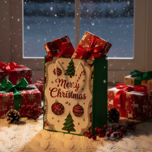 Bolsa De Regalo Mediana Elegant Merry Christmas Gift Bag (Subido por el creador)