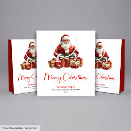 Bolsa De Regalo Mediana Elegant Santa Claus Minimalist Cozy Christmas Bag