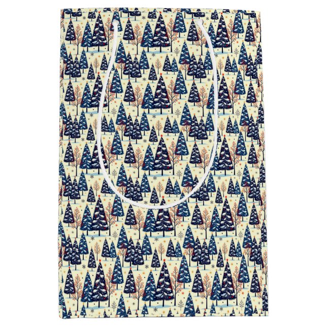 Bolsa De Regalo Mediana Elegant Trees (Anverso)