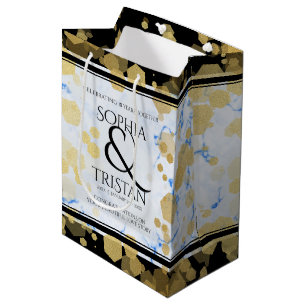 Bolsa De Regalo Mediana Elegante 18º Aniversario del Boda de Porcelana