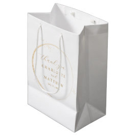 Bolsa De Regalo Mediana Elegante Agradecimiento Boda Oro 