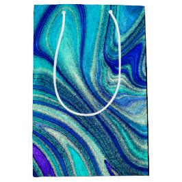 Bolsa De Regalo Mediana Elegante Aquamarine Paua Rainbow Shell inspirado