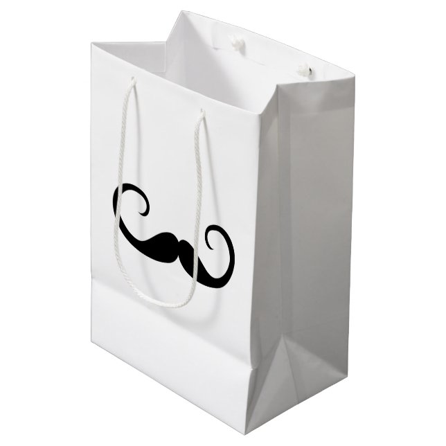 Bolsa De Regalo Mediana Elegante bigote (Angulo Anverso)