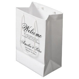 Bolsa De Regalo Mediana Elegante Boda clásico