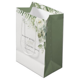 Bolsa De Regalo Mediana Elegante Boda del Foliage Fern Eucalyptus Greenery