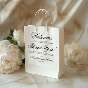 Bolsa De Regalo Mediana Elegante Boda minimalista