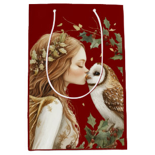Bolsa De Regalo Mediana Elegante bosque principal vacaciones hada vacacion