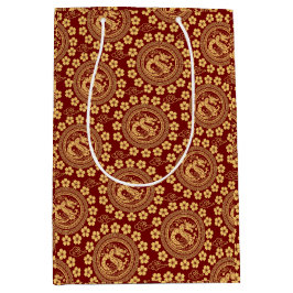 Bolsa De Regalo Mediana Elegante Chinoiserie para el año del dragón lunar 