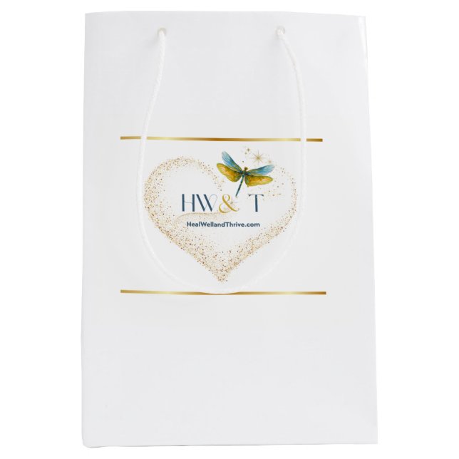 Bolsa De Regalo Mediana Elegante curaciónBien y Trío (Anverso)