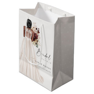 Bolsa De Regalo Mediana Elegante ducha de novia con traje de Boda blanco B