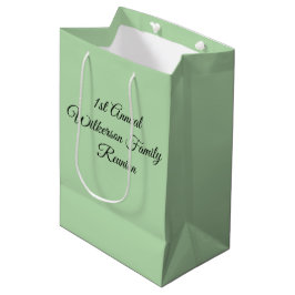 Bolsa De Regalo Mediana Elegante familia Reunión Verde