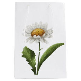 Bolsa De Regalo Mediana Elegante flor de dazie moderna
