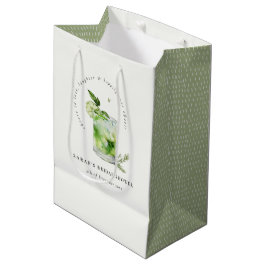 Bolsa De Regalo Mediana Elegante Margarita Verde Cocktail Bridal Shower
