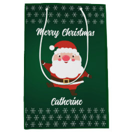 Bolsa De Regalo Mediana Elegante Moda Cute moderno Festividad Rojo y Verde