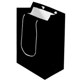Bolsa De Regalo Mediana Elegante Negro Sólido