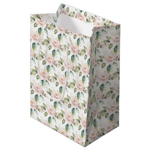 Bolsa De Regalo Mediana Elegante oro de color rosa rosa de boho rosa de co