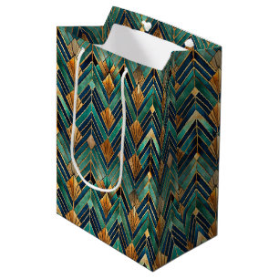 Bolsa De Regalo Mediana Elegante patrón de azulejos Art Deco