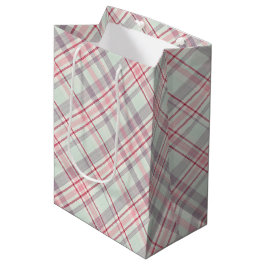 Bolsa De Regalo Mediana Elegante Patrón de Cuadro Rústico con Clase