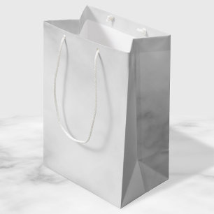 Bolsa De Regalo Mediana Elegante patrón de mármol blanco