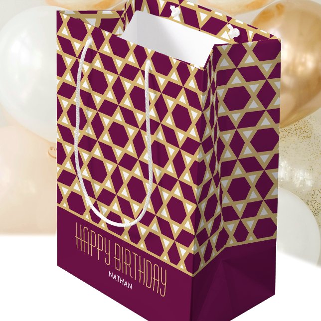 Bolsa De Regalo Mediana Elegante Personalizado de Pluma de Estrella de Cum (Subido por el creador)