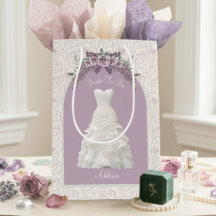 Bolsa de regalo mediana Elegante Polvoriento Malva