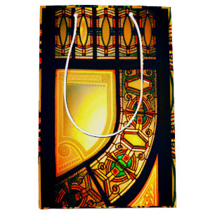 Bolsa De Regalo Mediana elegante puerta de cristal con manchas victorianas