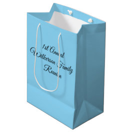 Bolsa De Regalo Mediana Elegante Reunión Familiar Azul
