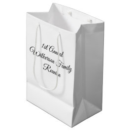 Bolsa De Regalo Mediana Elegante Reunión familiar blanca