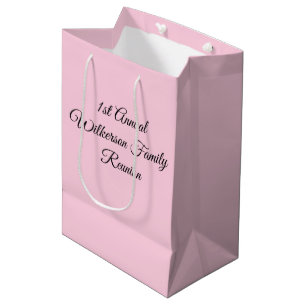 Bolsa De Regalo Mediana Elegante reunión familiar rosada