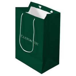 Bolsa De Regalo Mediana Elegante verde oscuro
