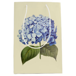Bolsa De Regalo Mediana Elegante Vintage Blue Hydrangea Flor