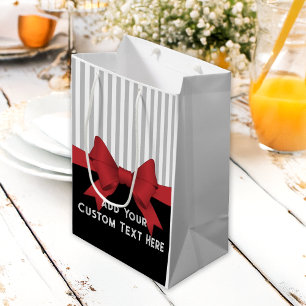Bolsa De Regalo Mediana Elegante y personalizado Cinta y banda rojas moder