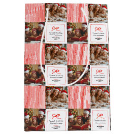 Bolsa De Regalo Mediana Elegantes Navidades de fotografía tradicionales de