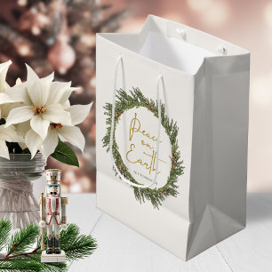 Bolsa De Regalo Mediana Elegantes Navidades rusos mostraron paz en la Tier