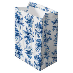 Bolsa De Regalo Mediana Elegantes Rosas azules de China
