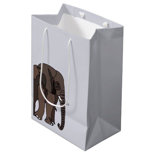 Bolsa De Regalo Mediana Elephant Animal Art (Angulo Anverso)