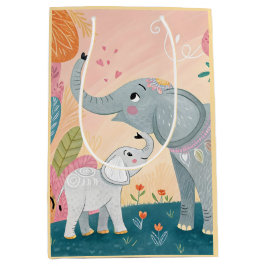 Bolsa De Regalo Mediana Elephant Mom and Baby