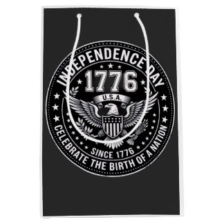 Bolsa De Regalo Mediana Emblema angustiado del Día de la Independencia de