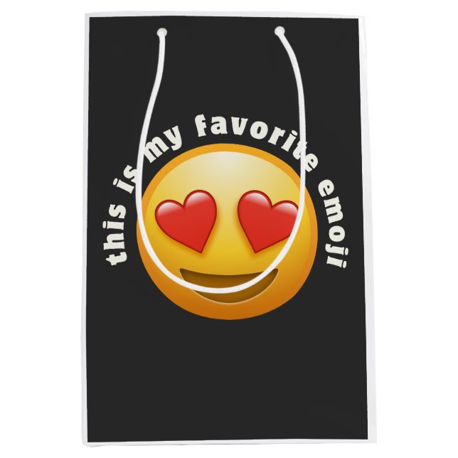 Bolsa De Regalo Mediana Emoji de amor (Anverso)