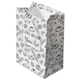 Bolsa De Regalo Mediana Empaquetado de ilustración de pastelería personali