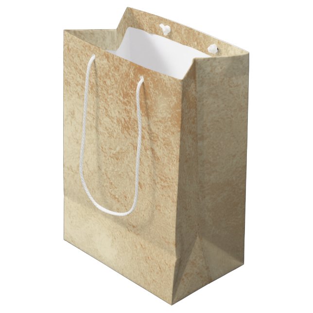 Bolsa de regalo mediana en dorado antiguo (Angulo Anverso)