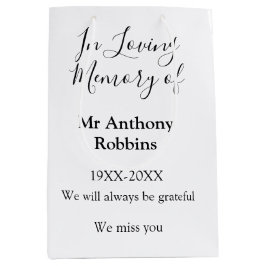 Bolsa De Regalo Mediana En Lograr la memoria del nombre del recuerdo del f