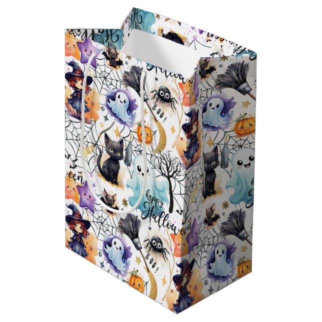 Bolsa De Regalo Mediana Encantador Halloween (Angulo reverso)