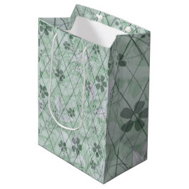 Bolsa De Regalo Mediana Encantador Mint Garden Diamond Bouquet