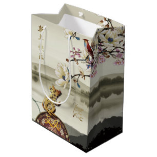 Bolsa De Regalo Mediana Encantadora escena bucólica Chines Rat Year 2020 M